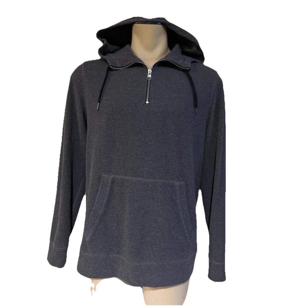 Banana Republic Men’s Waffle Hoodie Zip Pullover Thermal Sweatshirt L